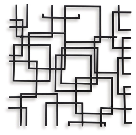 Aadanton - Black - Wall Decor - Hornell Furniture Outlet