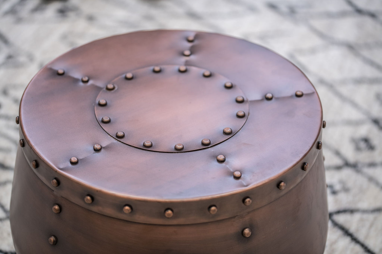 Cooper - Round Cocktail Table - Light Brown - Hornell Furniture Outlet