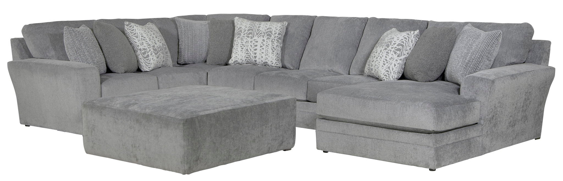 Glacier - Sectional With Cocktail Ottoman - Hornell Furniture Outlet