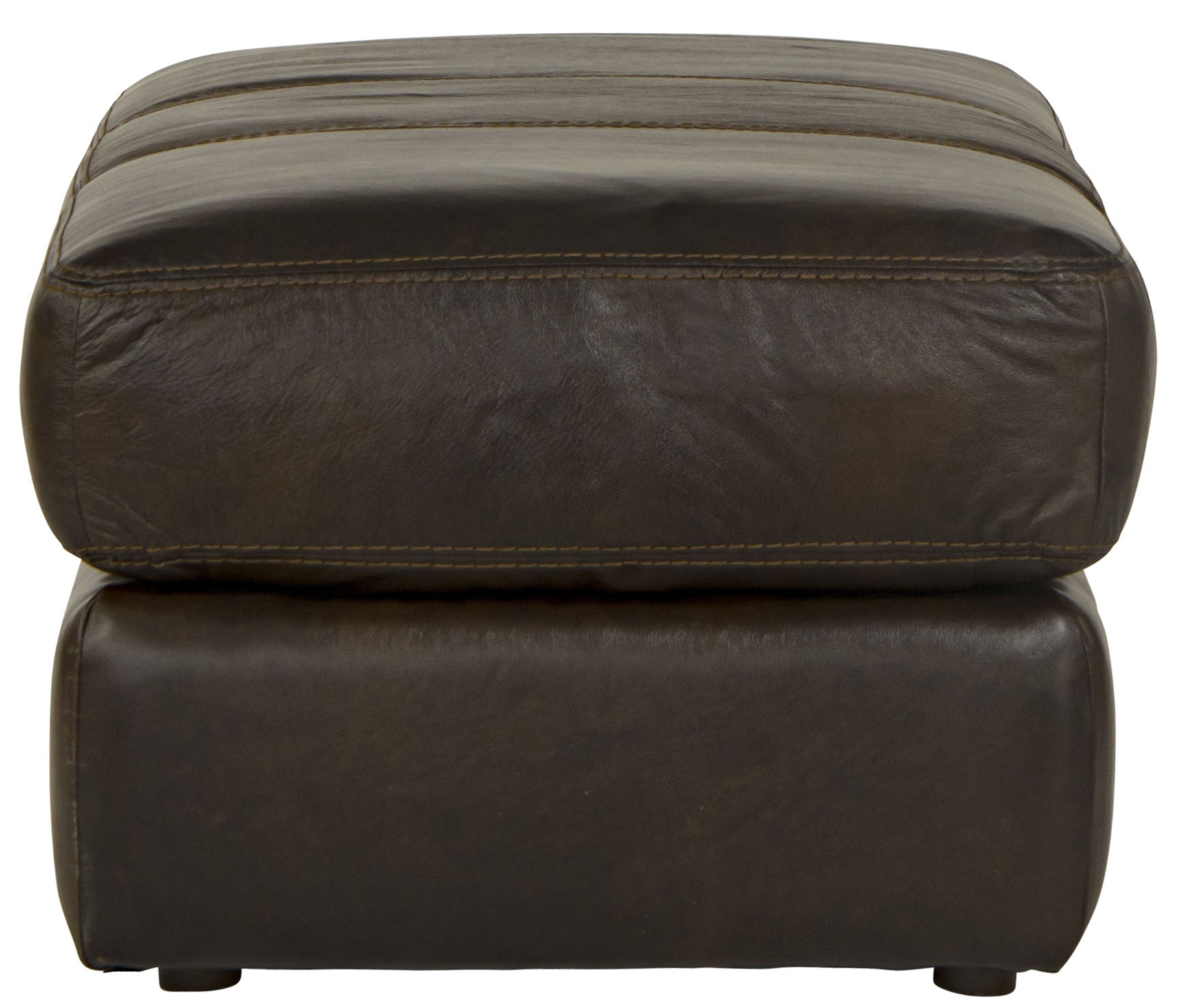Pavia - Top Grain Italian Leather Match Ottoman - Cocoa - Hornell Furniture Outlet