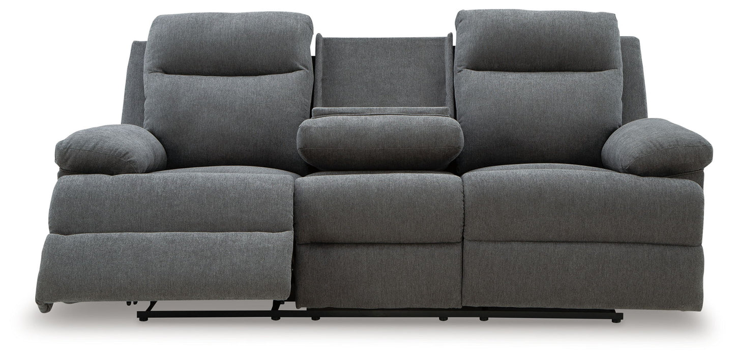 Side - Swipe - Reclining Sofa With Drop Down Table - Hornell Furniture Outlet