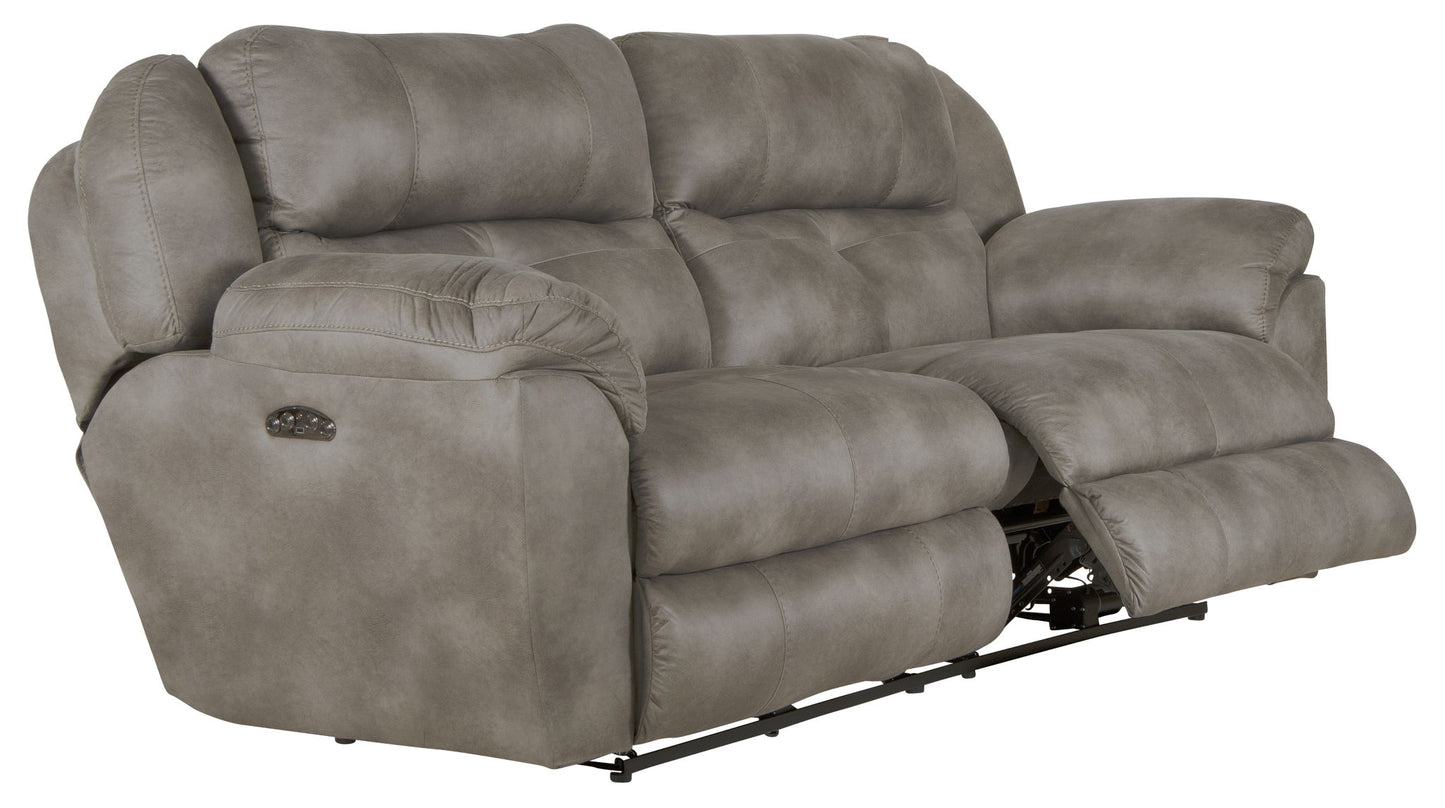 Ferrington - Power Lay Flat Reclining Sofa with Power Adjustable Headrest - Hornell Furniture Outlet