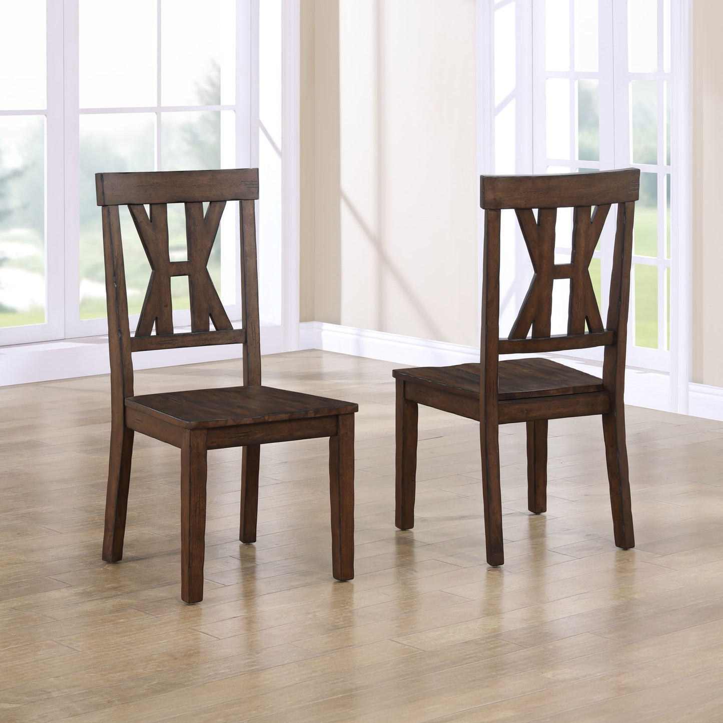 Auburn - Side Chair (Set of 2) - Dark Brown - Hornell Furniture Outlet