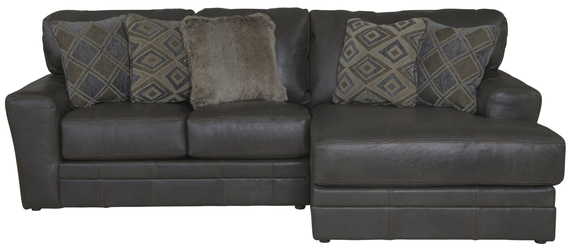 Denali - Italian Leather Match Sectional - Hornell Furniture Outlet