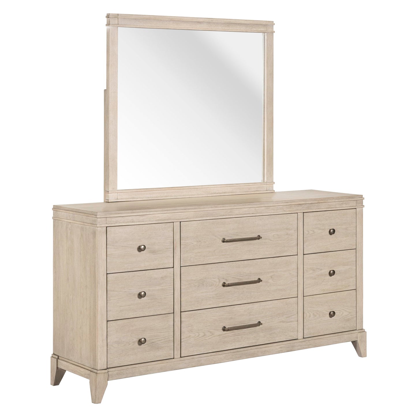 New Haven - Dresser & Mirror - White - Hornell Furniture Outlet