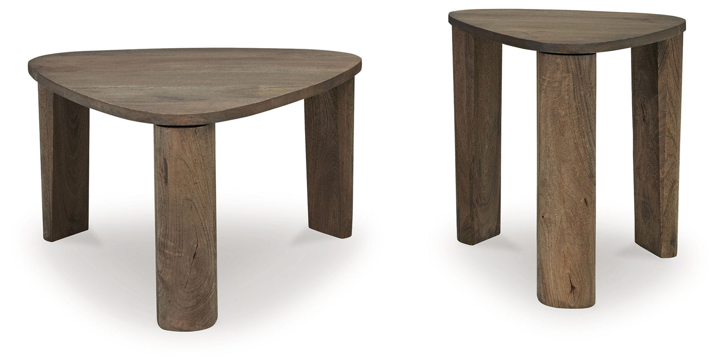 Reidport - Grayish Brown - Accent Cocktail Table Set (Set of 2) - Hornell Furniture Outlet