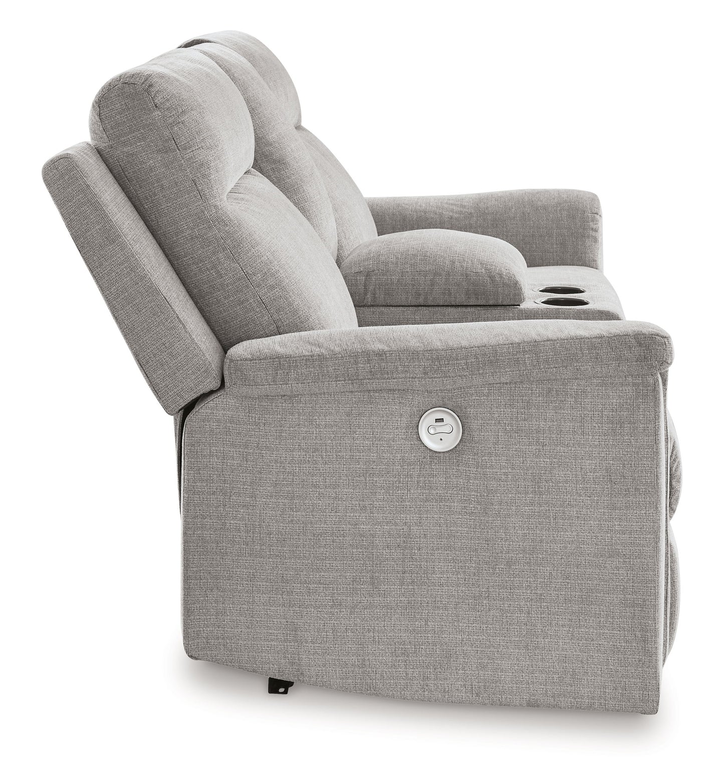 Barnsana - Dbl Power Reclining Loveseat With Console - Hornell Furniture Outlet