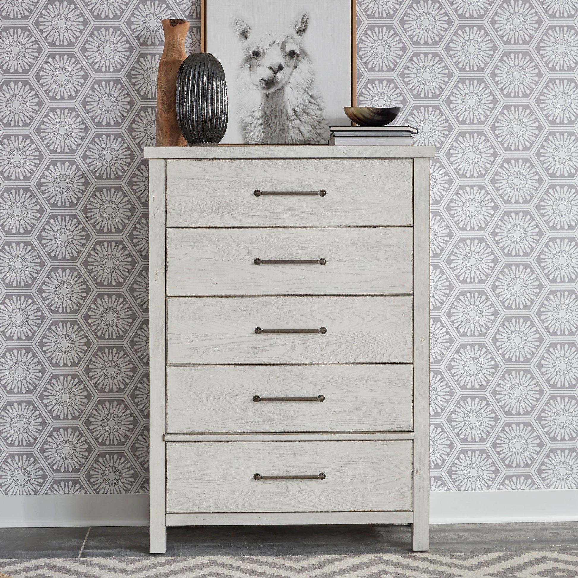 Modern Farmhouse - 5 Drawer Chest - Hornell Furniture Outlet