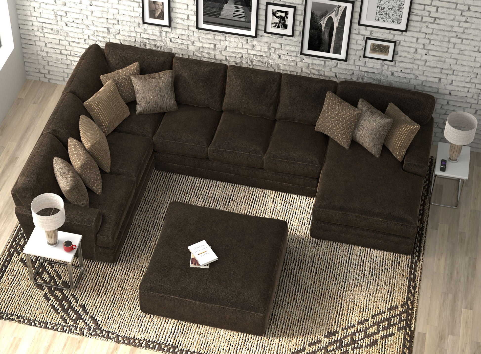 Mammoth - Sectional With Cocktail Ottoman - Hornell Furniture Outlet