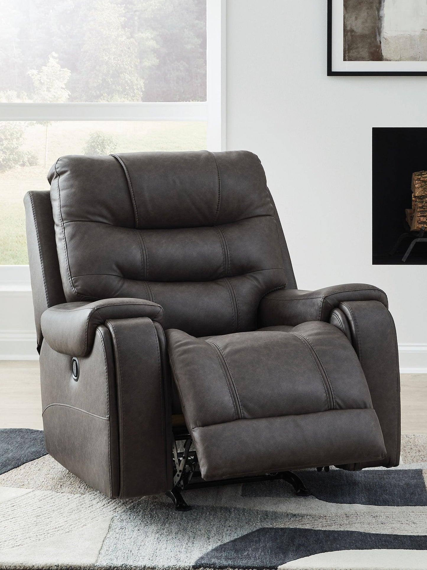 Femley - Smoke - Rocker Recliner - Hornell Furniture Outlet