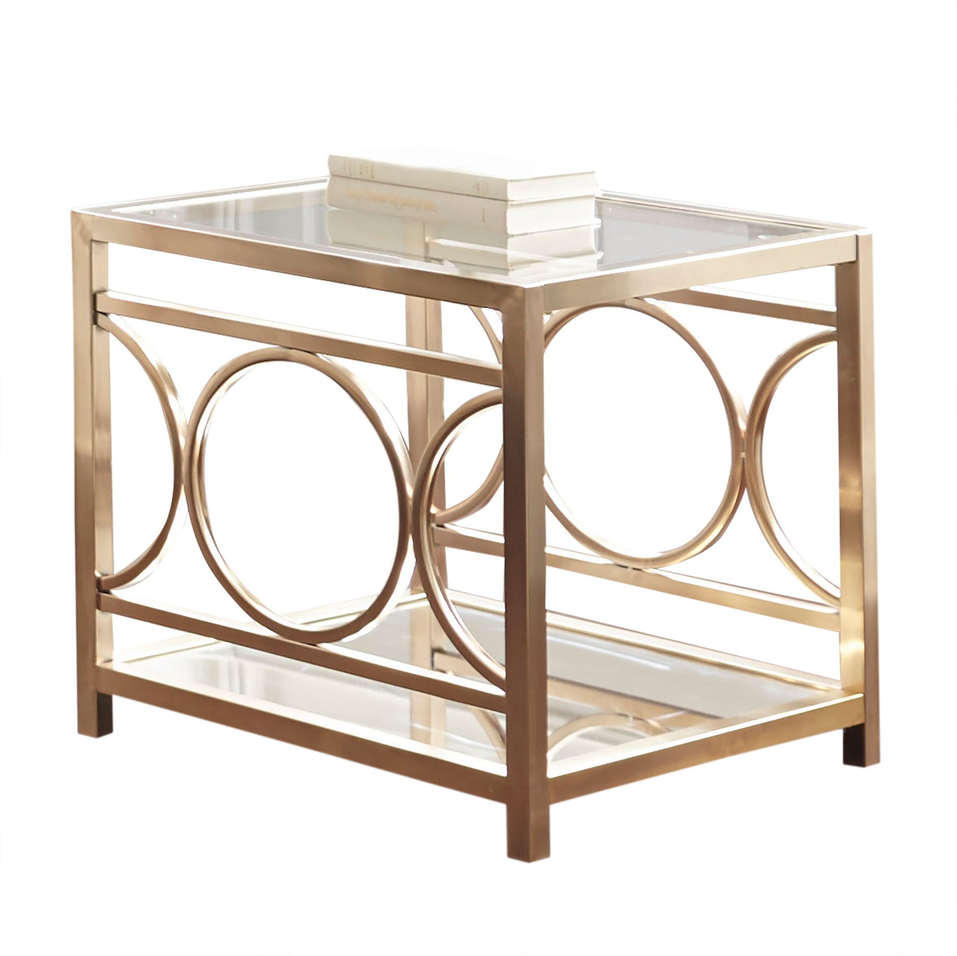 Olympia - 3 Piece Table Set - Gold - Hornell Furniture Outlet