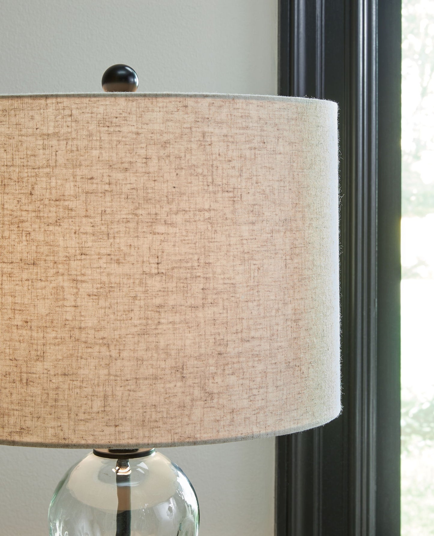 Airbal - Clear / Black - Glass Table Lamp (Set of 2) - Hornell Furniture Outlet