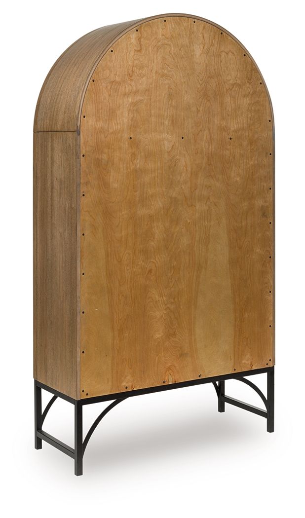 Gwenwich - Natural / Black - Accent Cabinet - Hornell Furniture Outlet