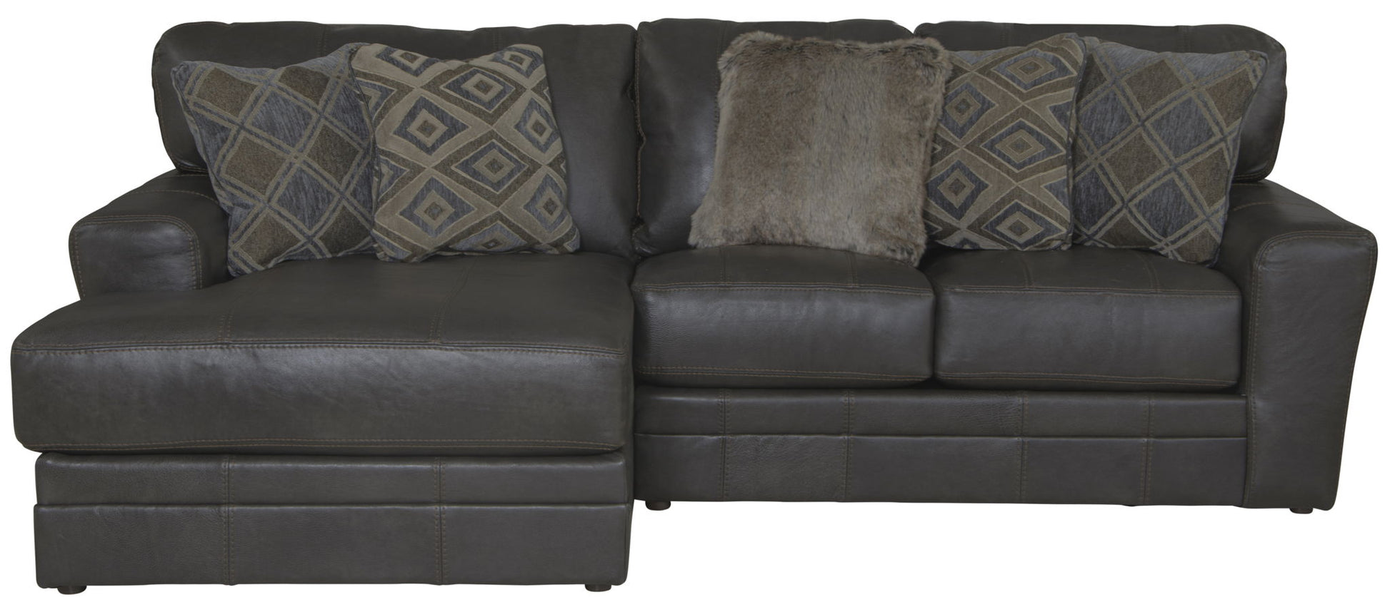 Denali - Italian Leather Match Sectional - Hornell Furniture Outlet