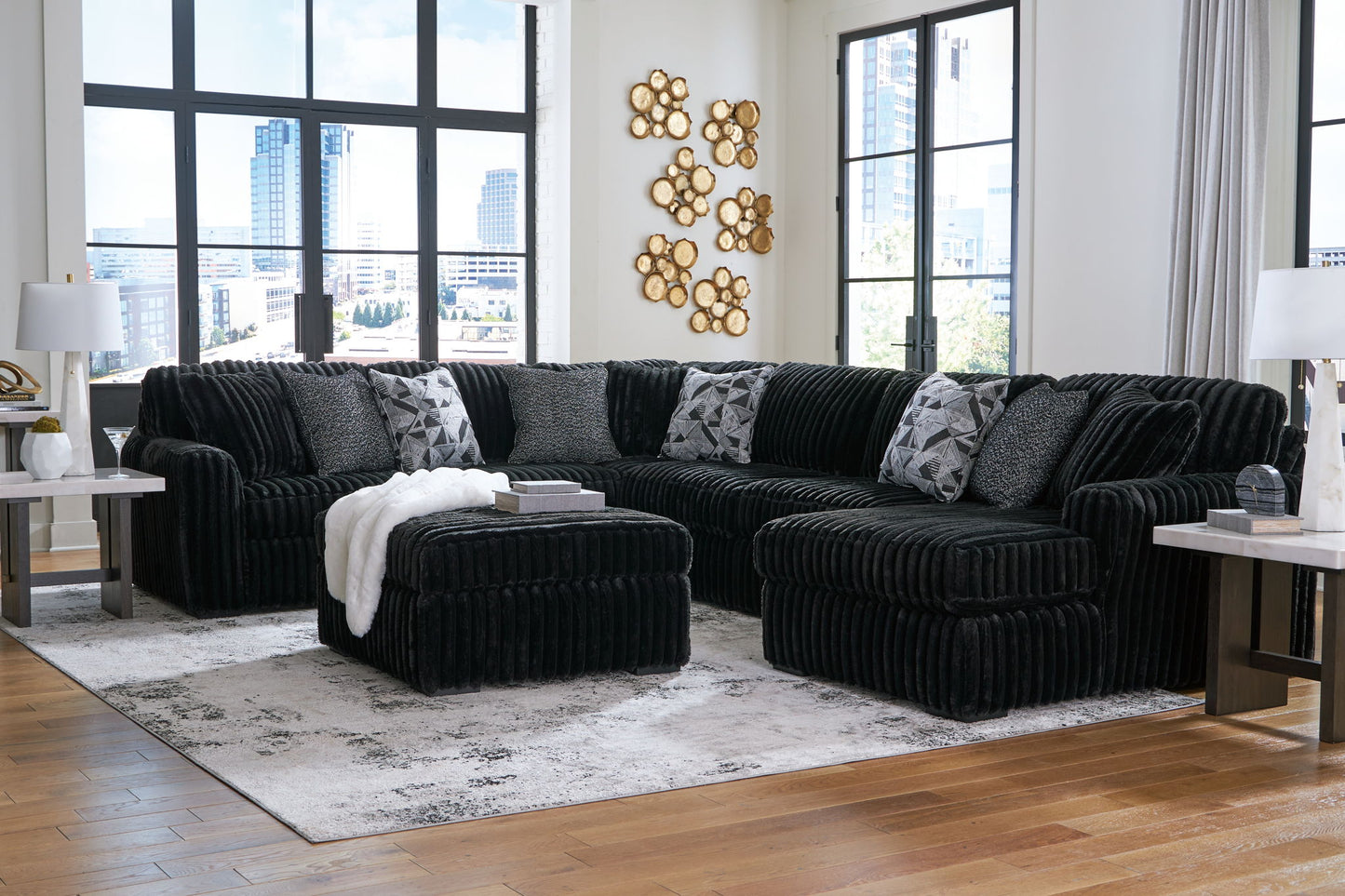 Midnight - Madness - Sectional Set - Hornell Furniture Outlet