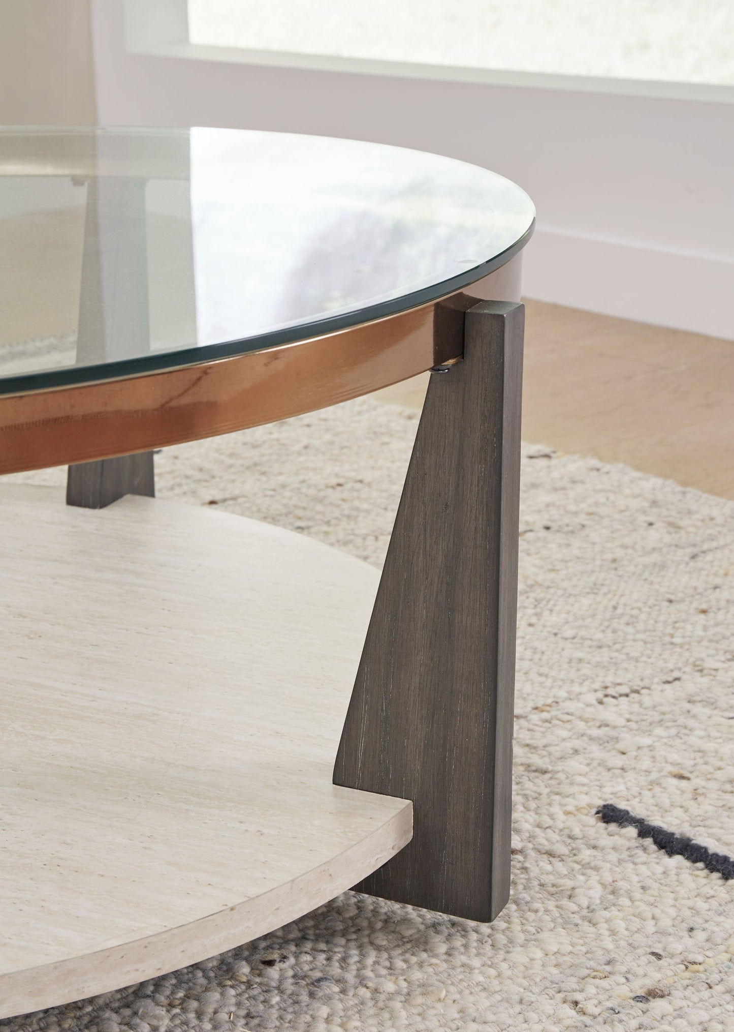 Frazwa - Multi - Round Cocktail Table - Hornell Furniture Outlet