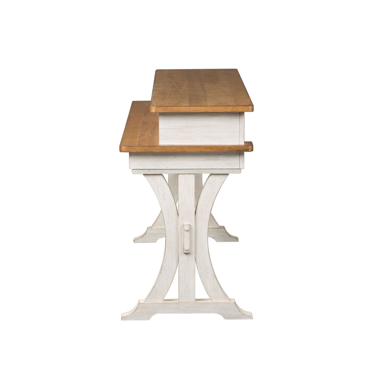 Farmhouse Reimagined - Console Bar Table - White - Hornell Furniture Outlet