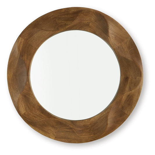 Aajon - Brown - Accent Mirror - Hornell Furniture Outlet