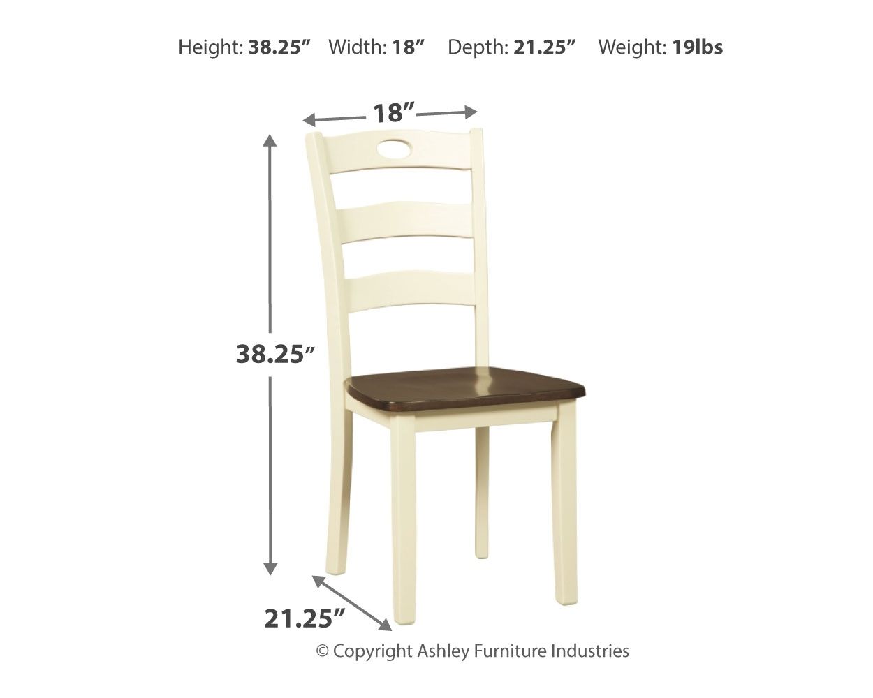 Woodanville - Cream / Brown - Dining Room Side Chair (Set of 2) - Hornell Furniture Outlet