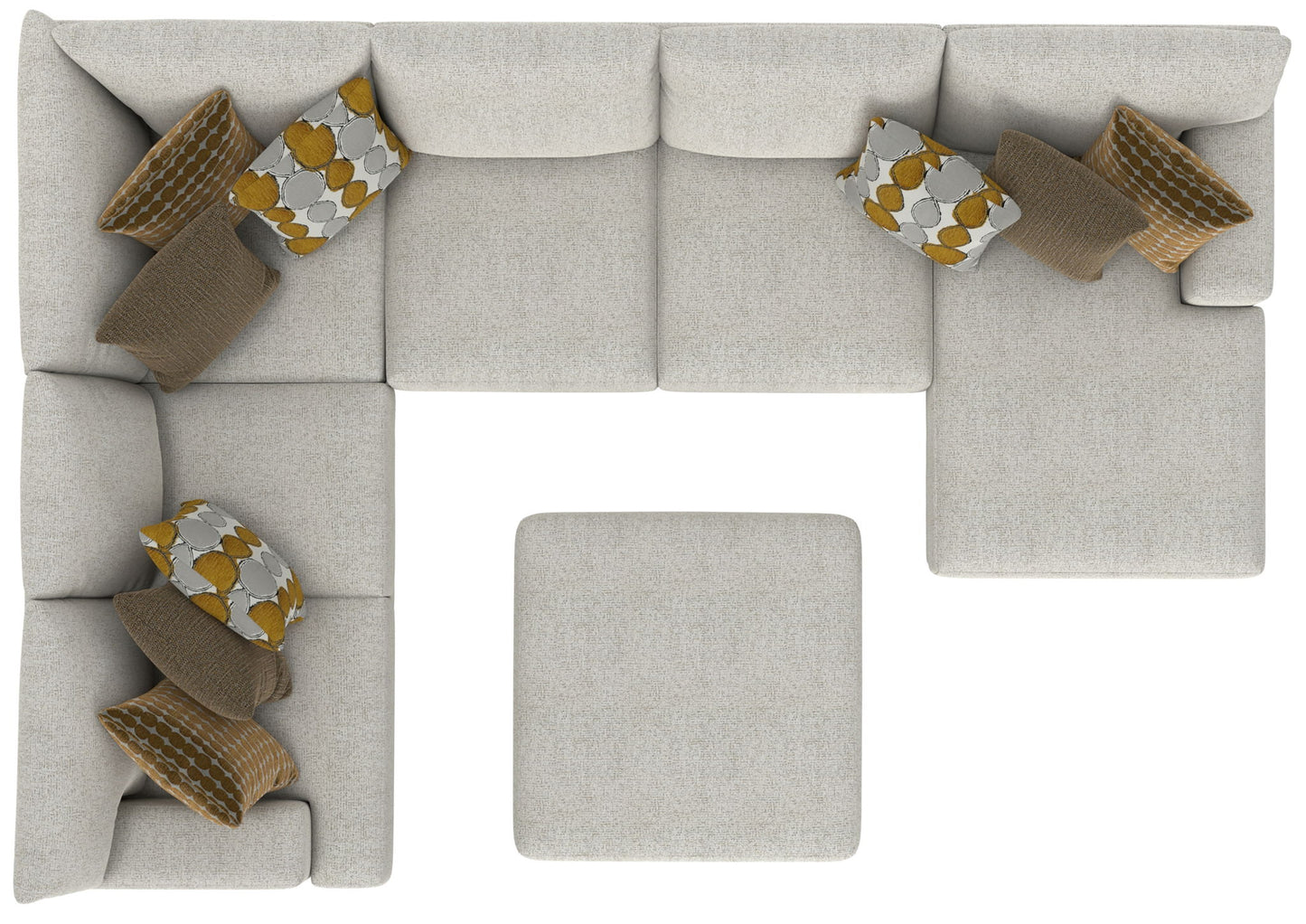Tori - Sectional With Comfort Coil Seating, Cocktail Ottoman And Accent Pillows Included - Hornell Furniture Outlet