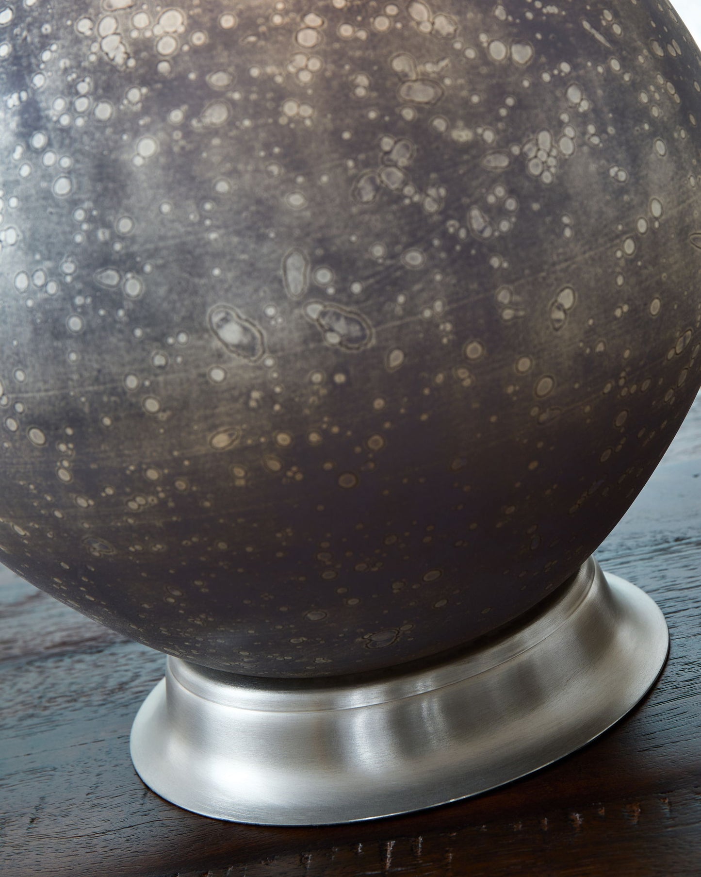Bluacy - Antique Gray - Glass Table Lamp - Hornell Furniture Outlet