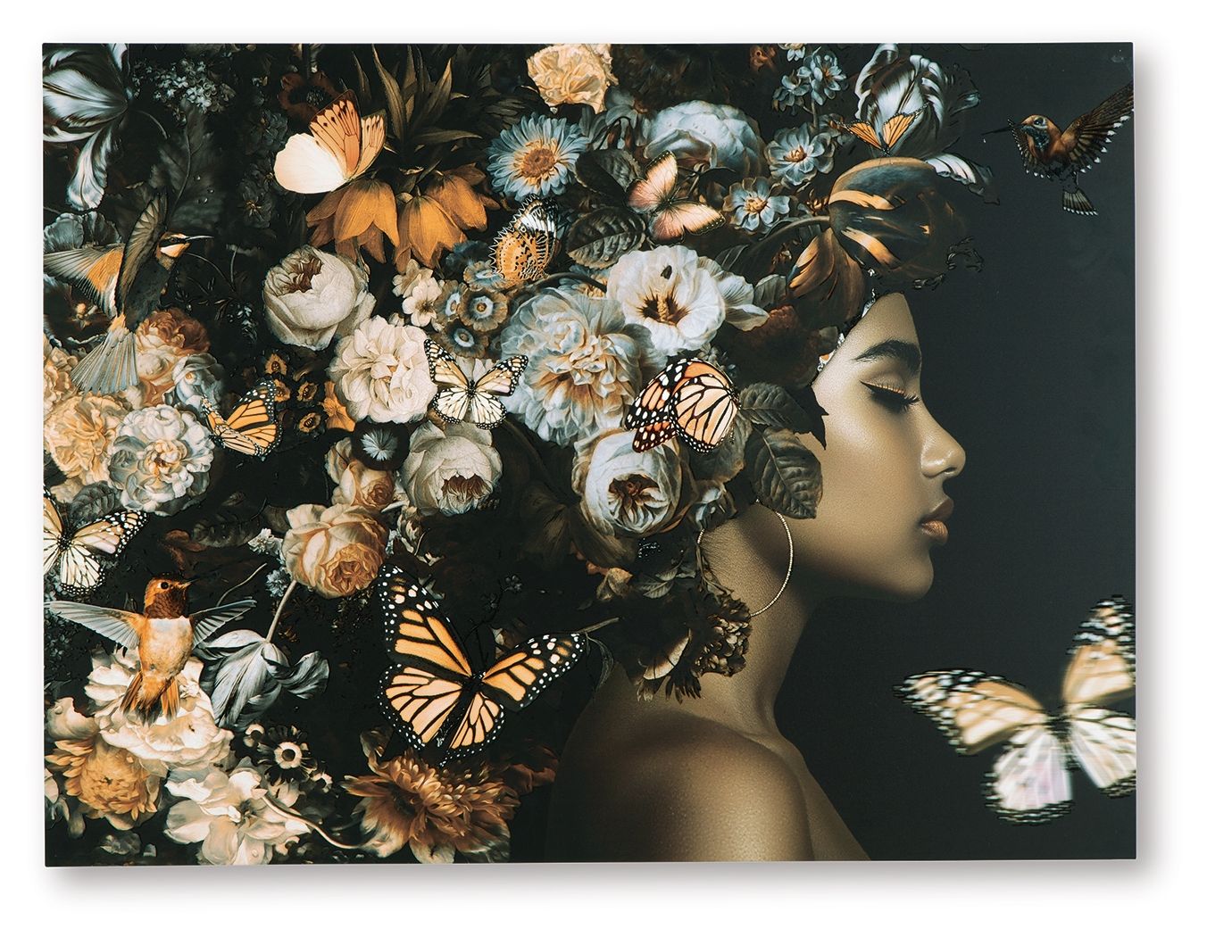 Valfer - Orange / Black / White - Wall Art - Hornell Furniture Outlet