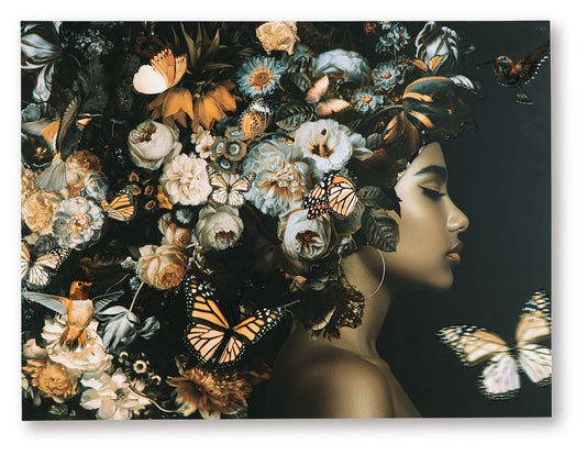 Valfer - Orange / Black / White - Wall Art - Hornell Furniture Outlet