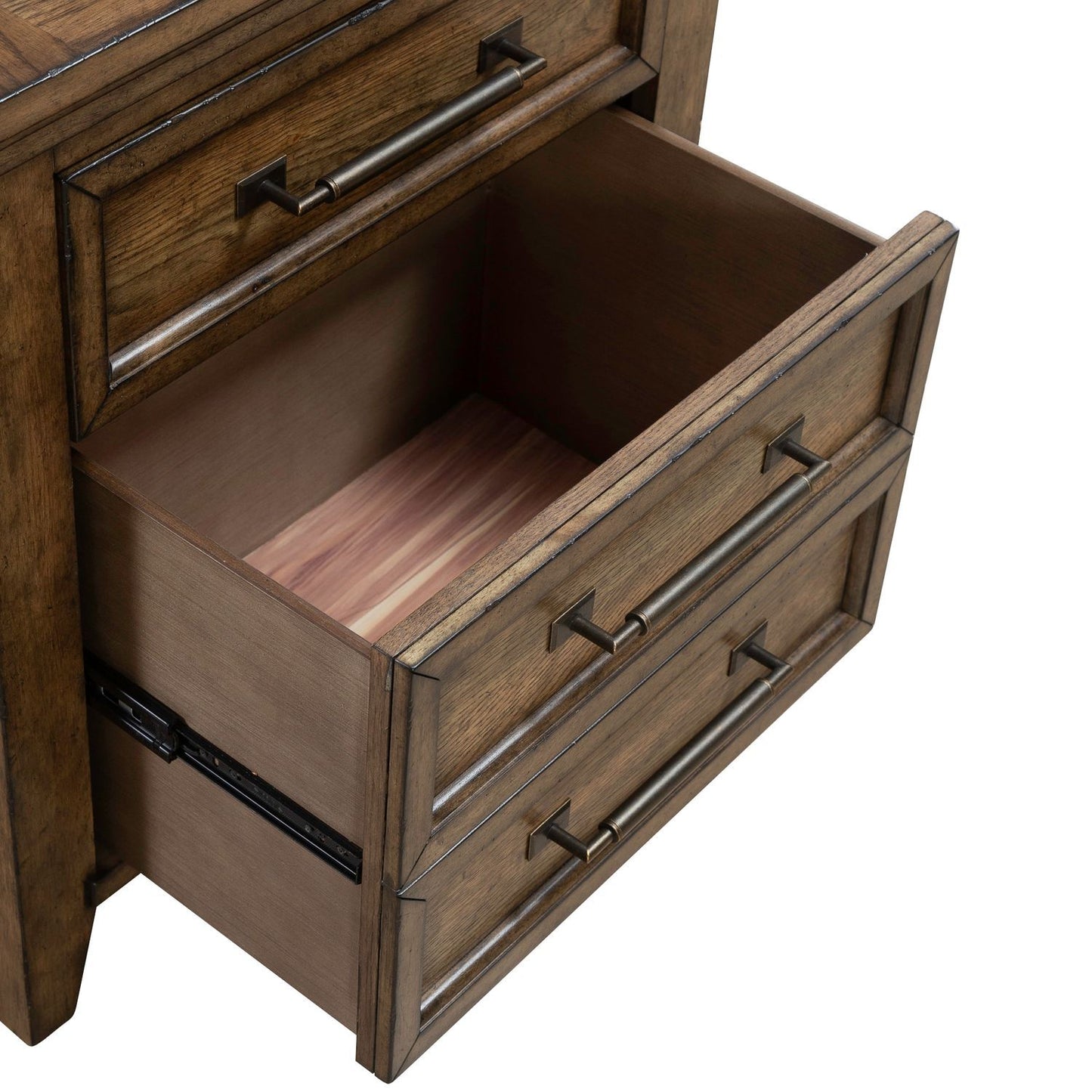 Carolina Park - Nightstand With Charging Station - Brown - Hornell Furniture Outlet