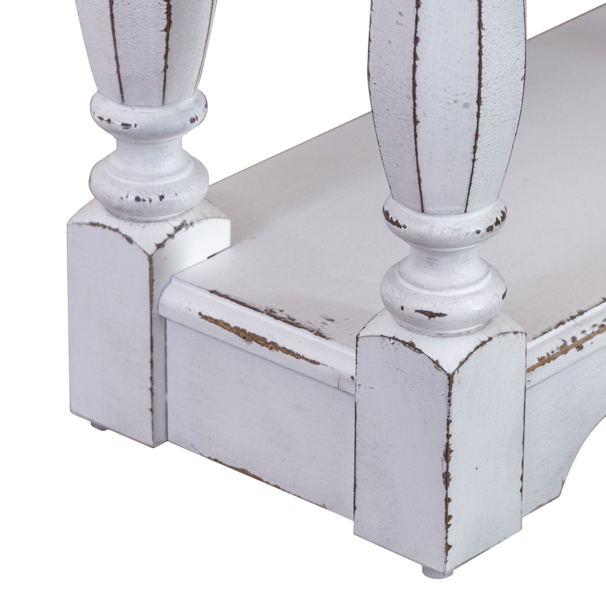 Magnolia Manor - 3 Drawer Hall Console Table - White - Hornell Furniture Outlet