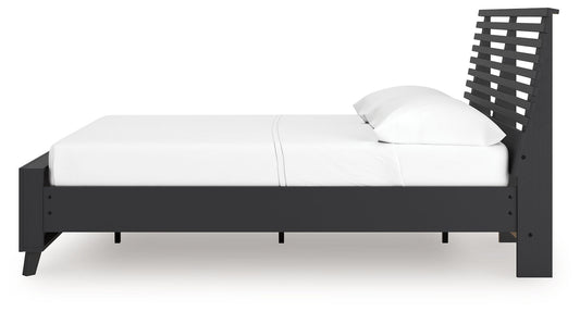 Danziar - Full Slat Panel Bed - Black