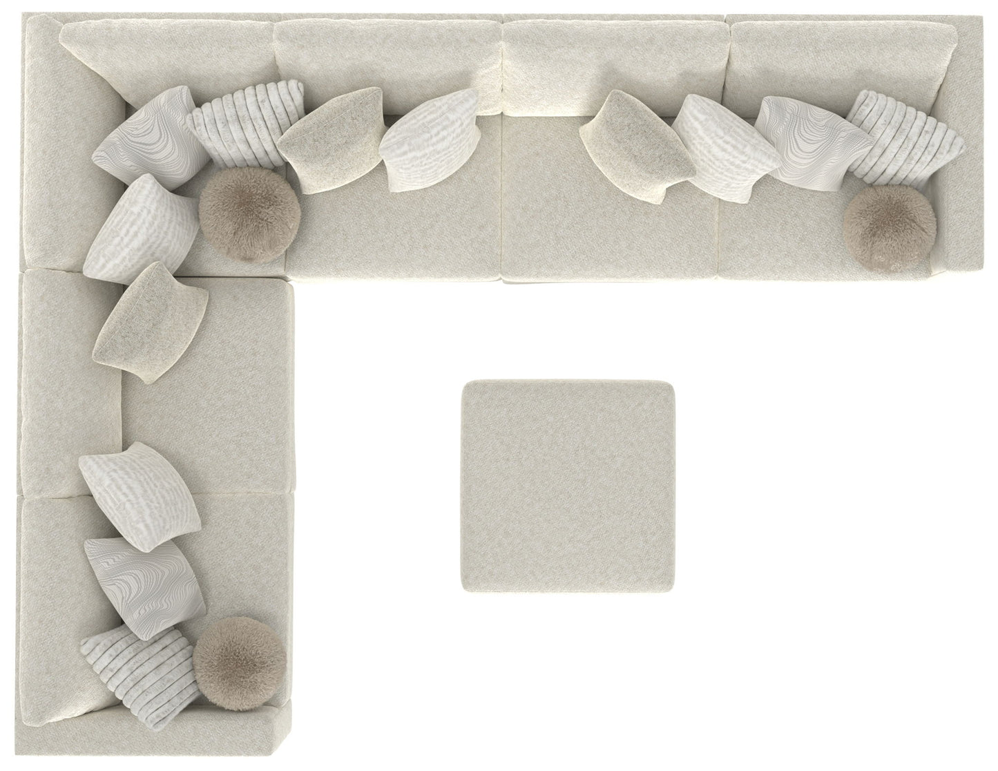 Ritzy - Modular Sofa And Included Cocktail Ottoman - Hornell Furniture Outlet