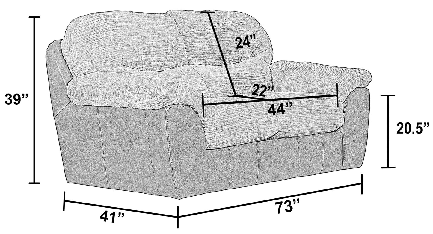 McMahon - Gliding Loveseat - Bark - Hornell Furniture Outlet