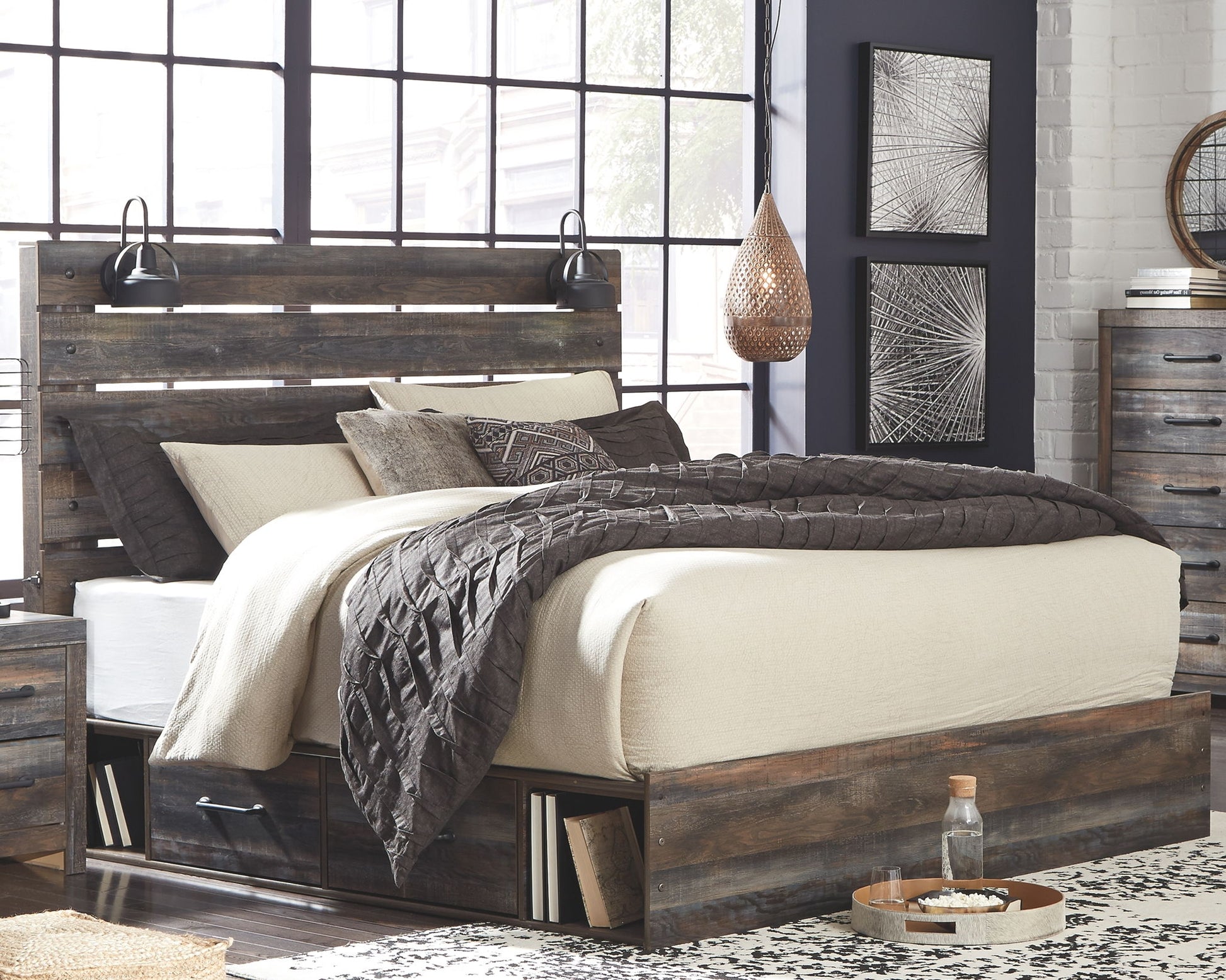 Drystan - Panel Bedroom Set - Hornell Furniture Outlet