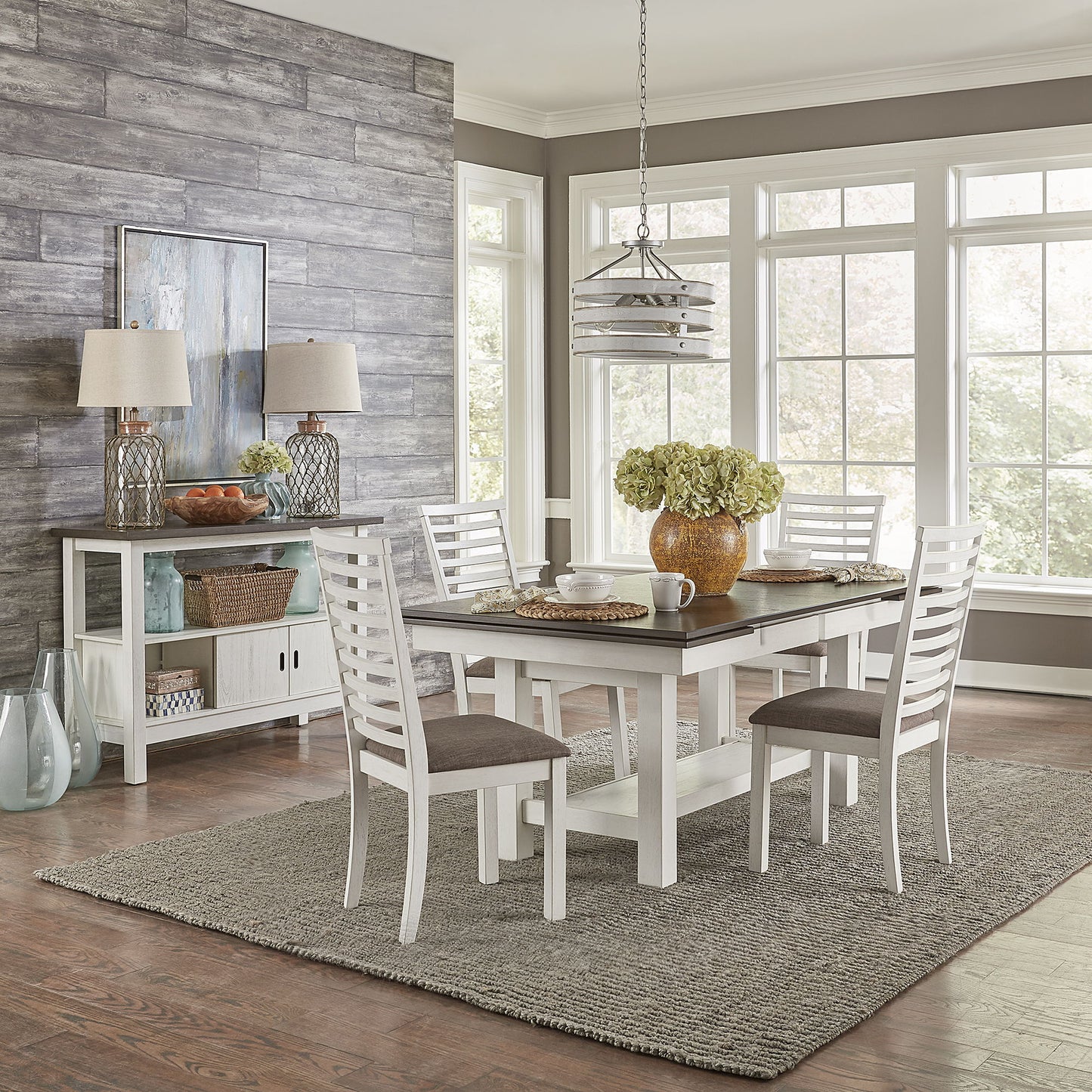 Brook Bay - Trestle Table Set - Hornell Furniture Outlet
