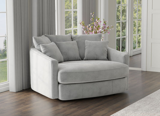 Matty - Round Accent Cuddle Chaise - Hornell Furniture Outlet