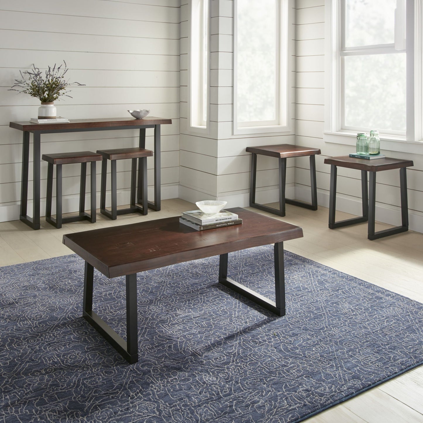Jennings - Live Edge Cocktail - Brown - Hornell Furniture Outlet