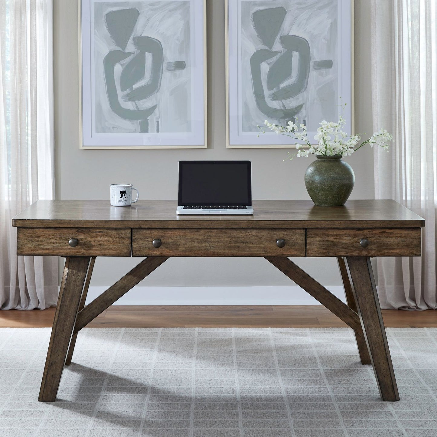 Carolina Park - Writing Desk - Brown - Hornell Furniture Outlet