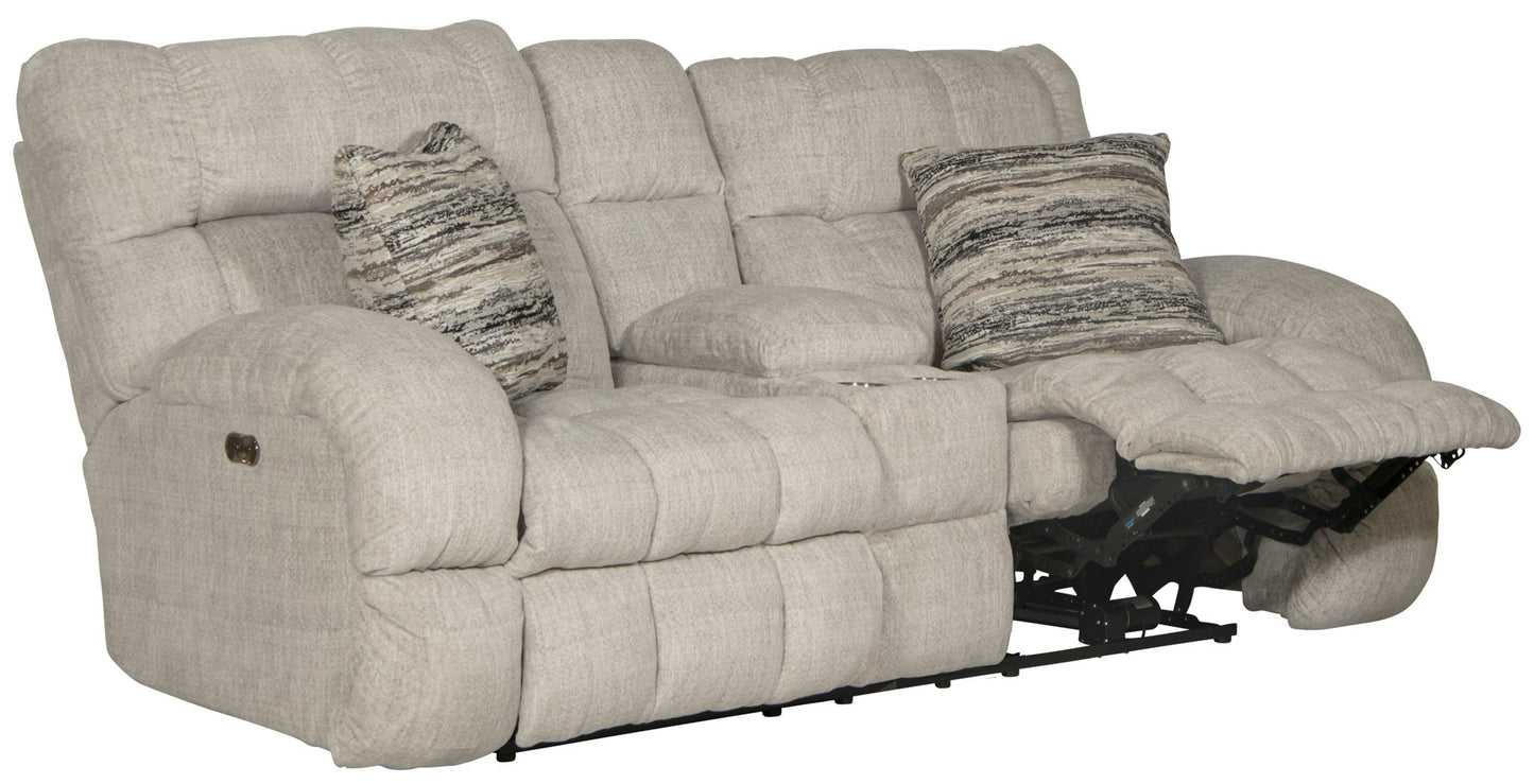 Ashland - Power Lay Flat Reclining Console Loveseat - Hornell Furniture Outlet
