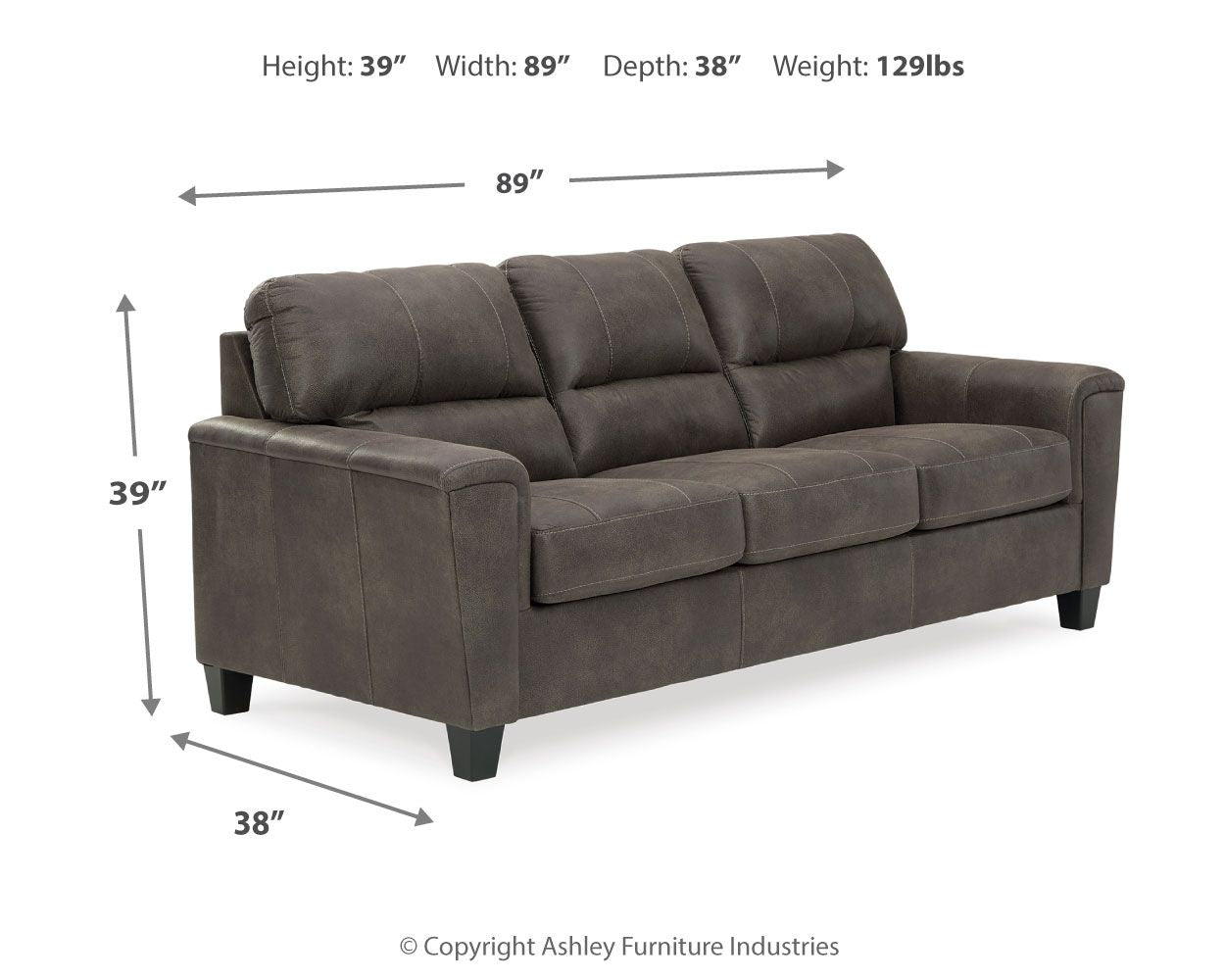 Navi - Stationary Sofa - Hornell Furniture Outlet