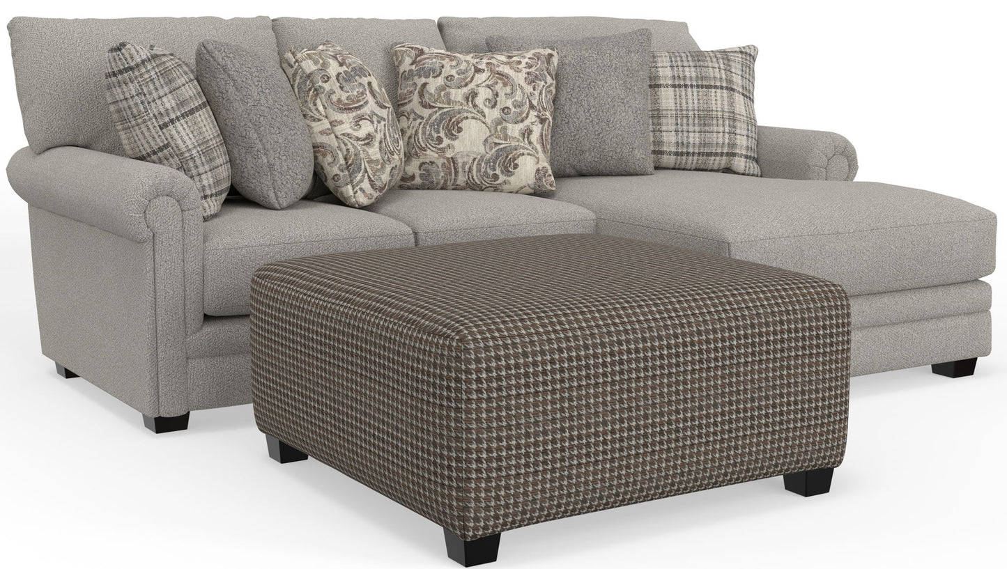 Livingston - Sectional With Comfort Coil Seating, 40" Cocktail Ottoman And Accent Pillows Included - Hornell Furniture Outlet