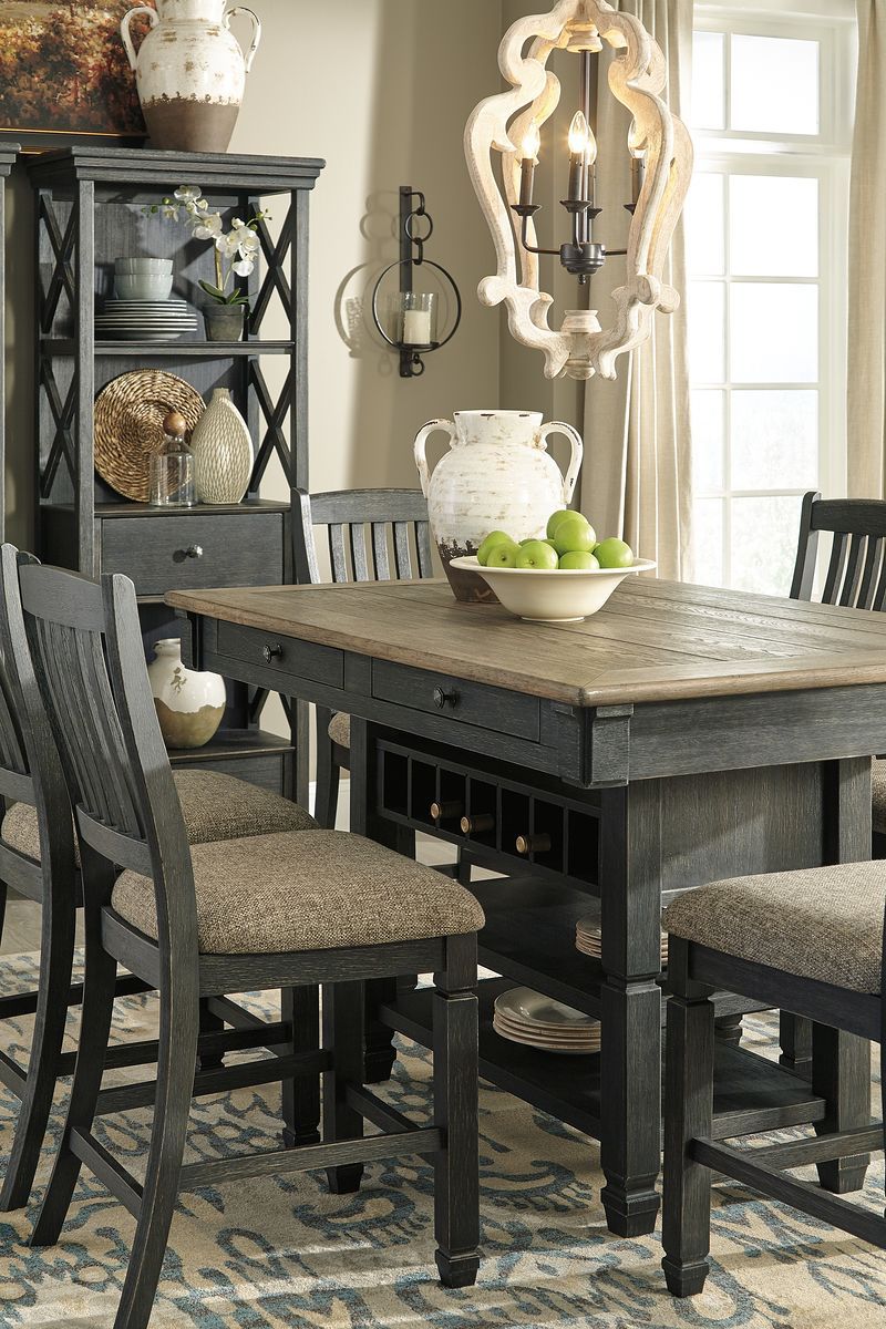 Tyler Creek - Counter Height Table Set - Hornell Furniture Outlet