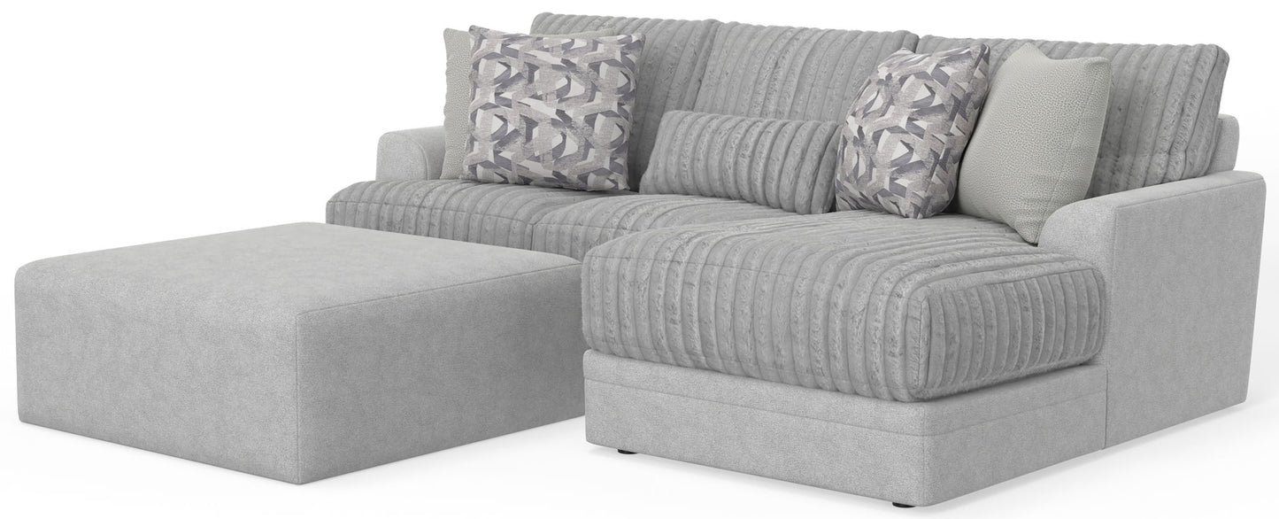 Titan - Sectional With Comfort Coil Seating, Cocktail Ottoman And Accent Pillows Included - Hornell Furniture Outlet