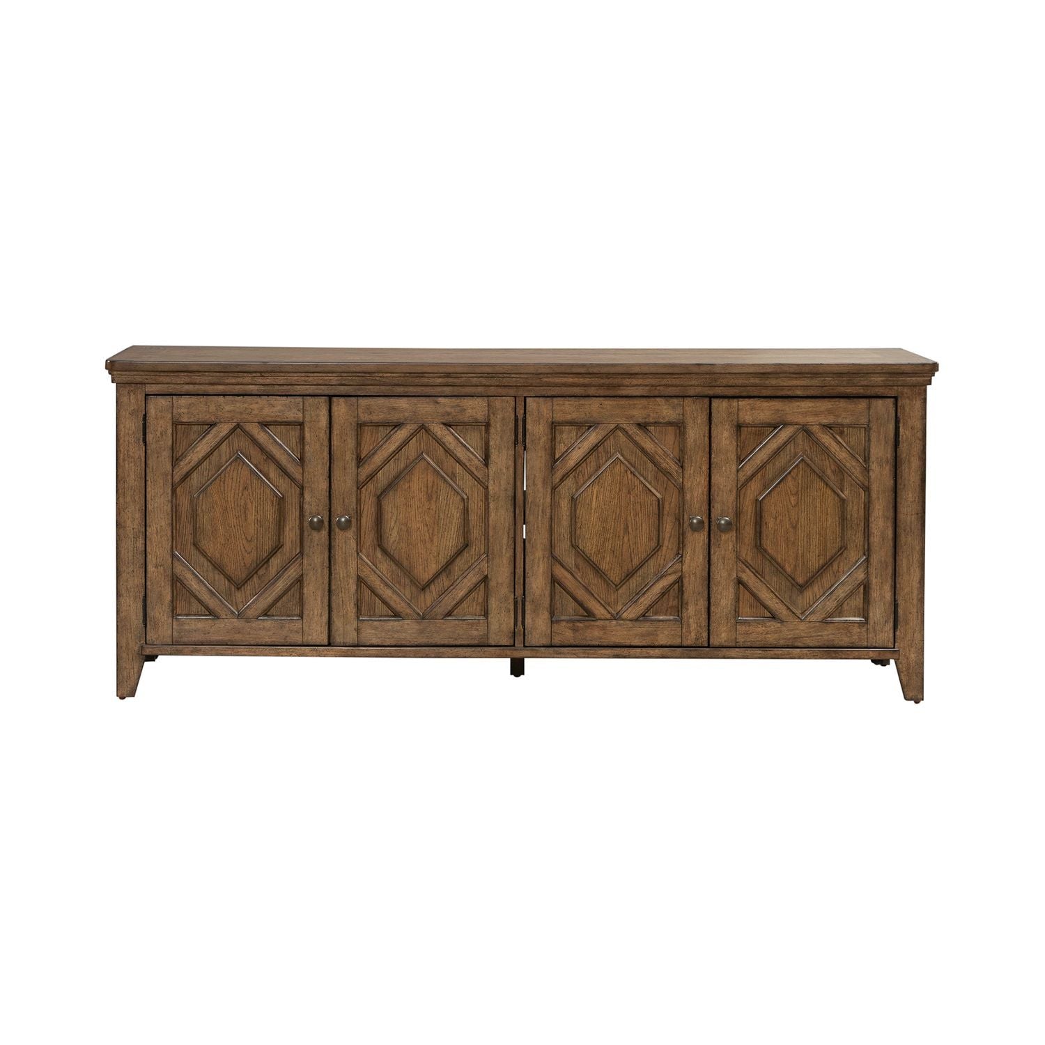 Carolina Park - 78" TV Console - Brown - Hornell Furniture Outlet