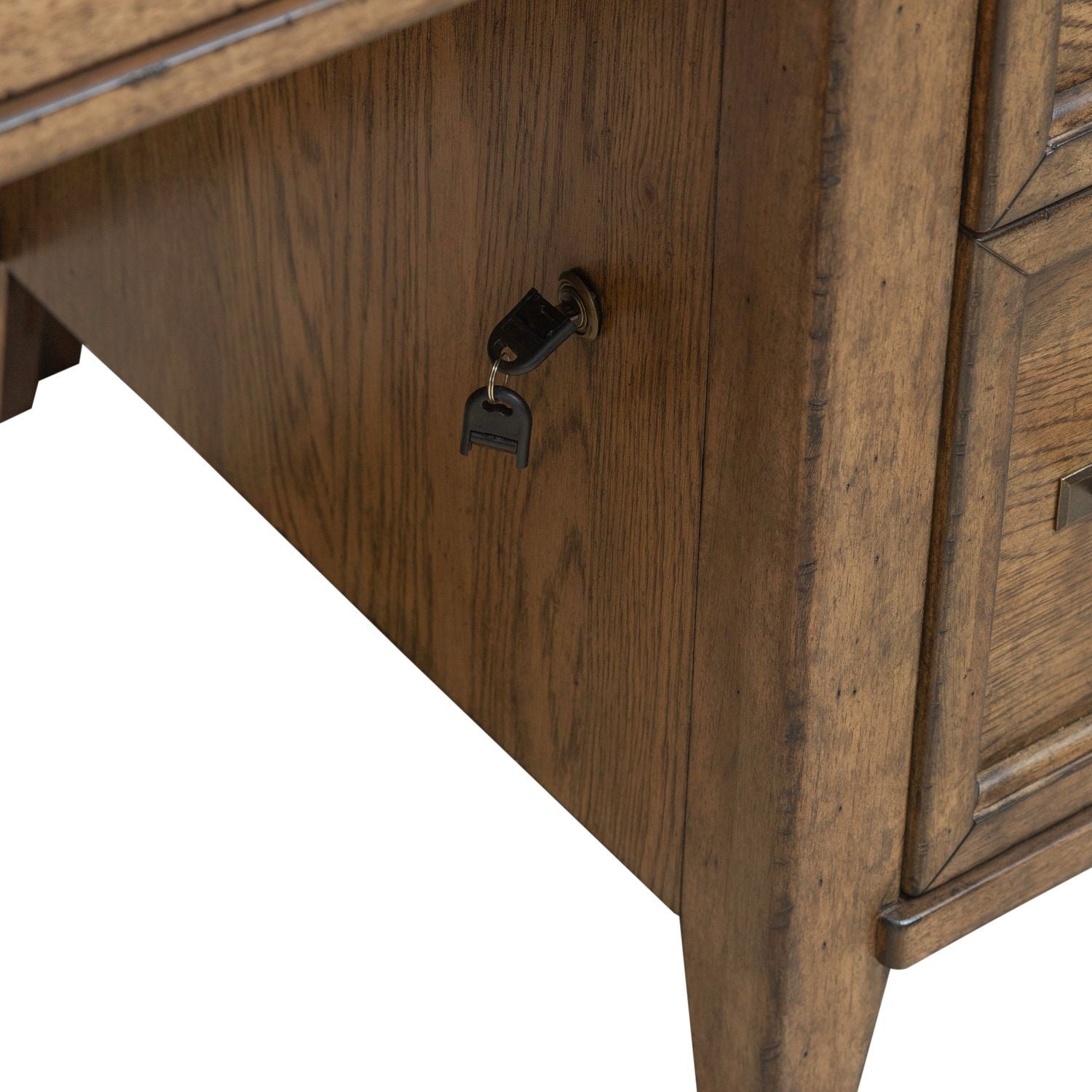 Carolina Park - Jr Executive Credenza - Brown - Hornell Furniture Outlet