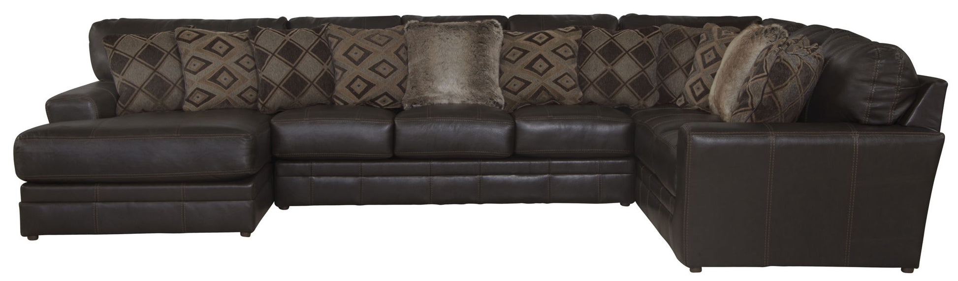 Denali - Italian Leather Match Sectional - Hornell Furniture Outlet