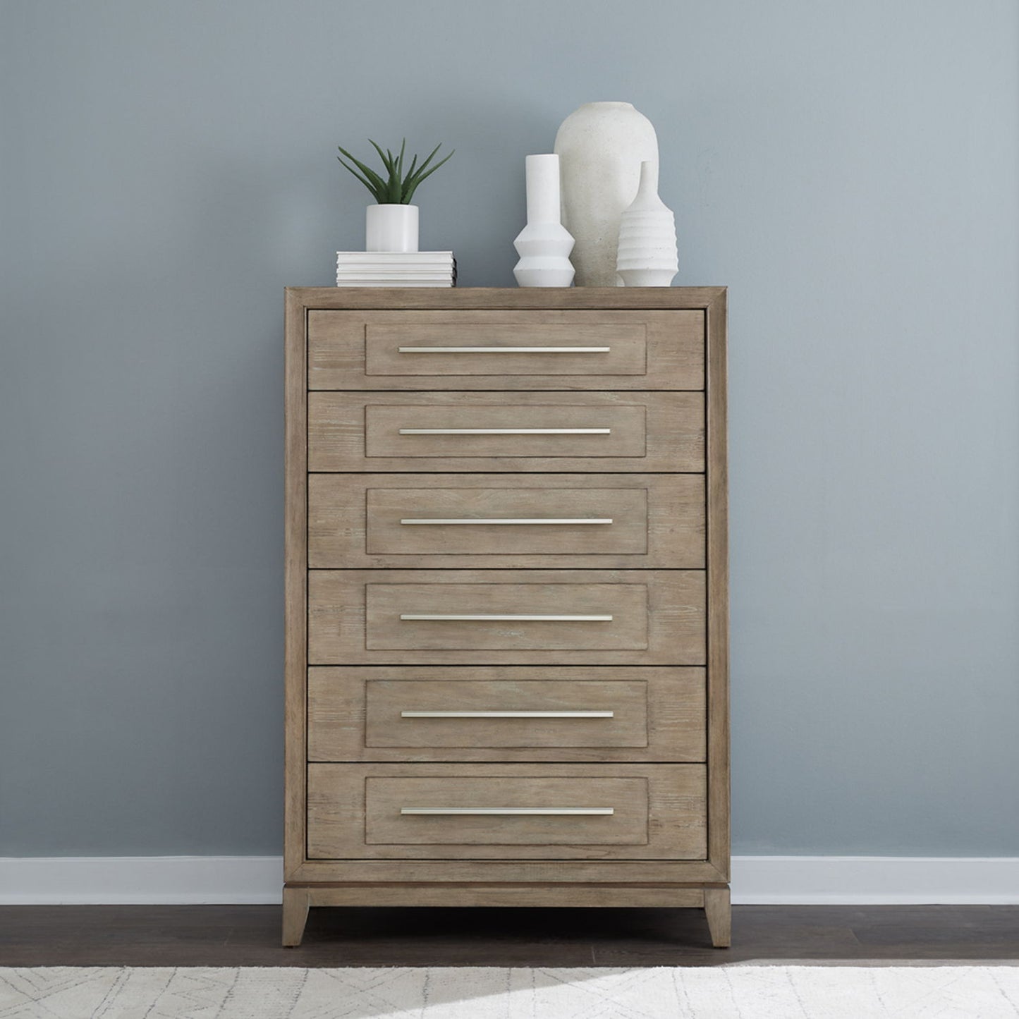 Brentwood - 6 Drawer Chest - Sandstone - Hornell Furniture Outlet