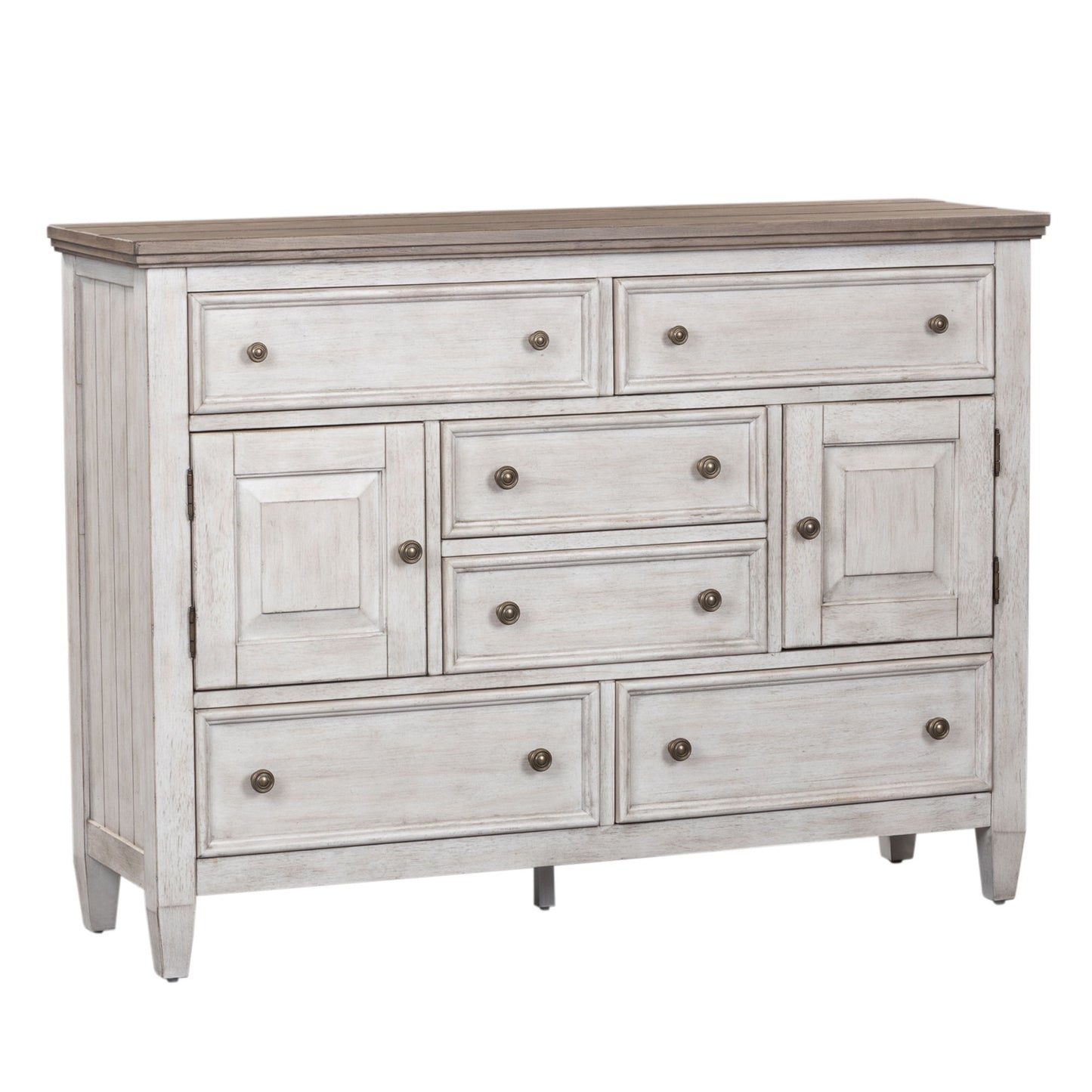 Heartland - 2 Door 6 Drawer Chesser - White - Hornell Furniture Outlet