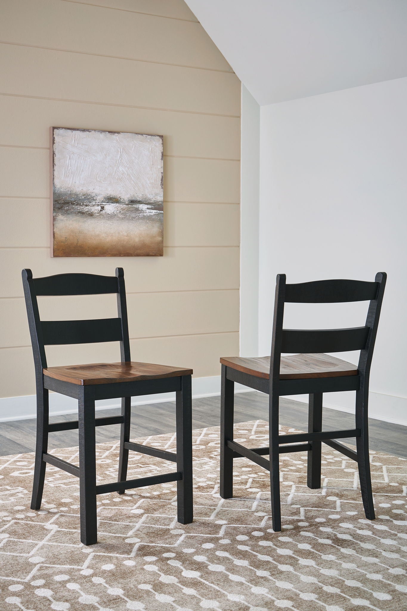 Valebeck - Black / Brown - Barstool (Set of 2) - Hornell Furniture Outlet
