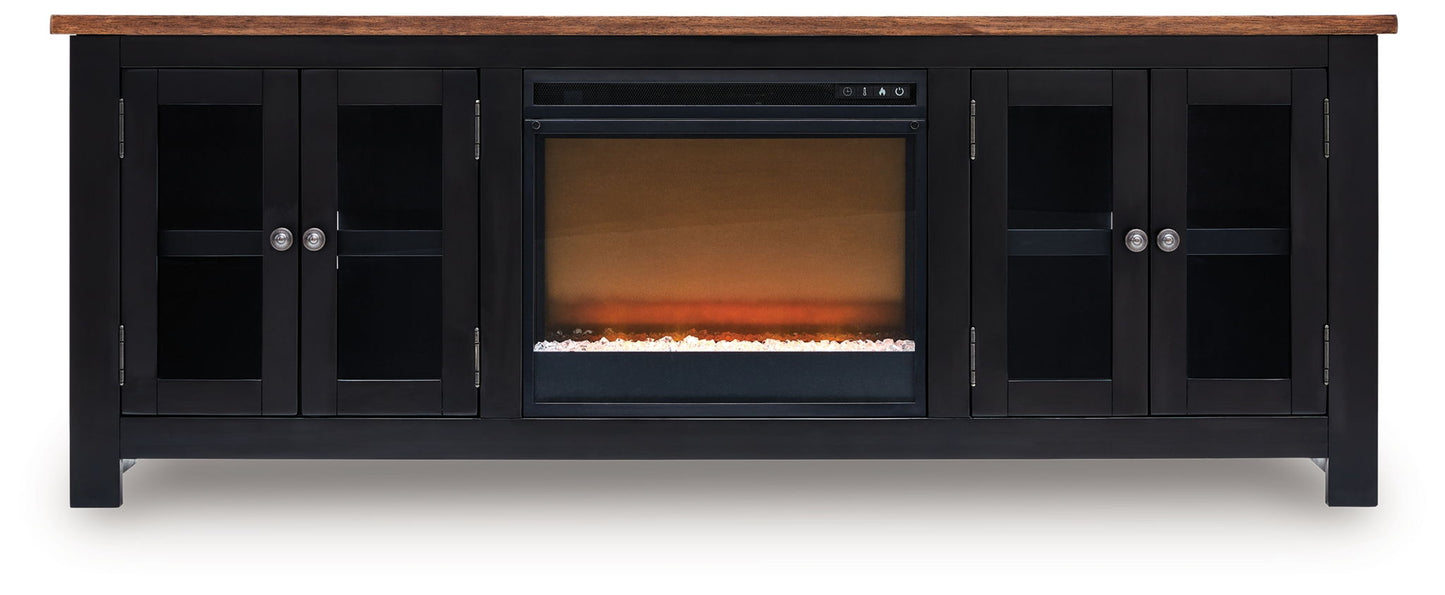 Wildenauer - 76" TV Stand With Electric Fireplace - Hornell Furniture Outlet