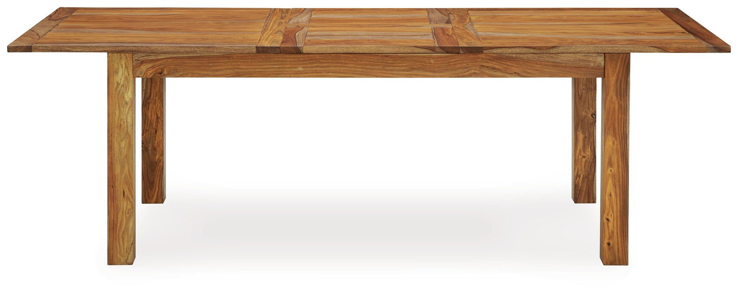 Dressonni - Brown - Rectangular Dining Room Butterfly Extension Table - Hornell Furniture Outlet